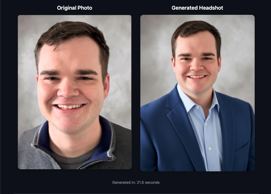 Before and after transformation example